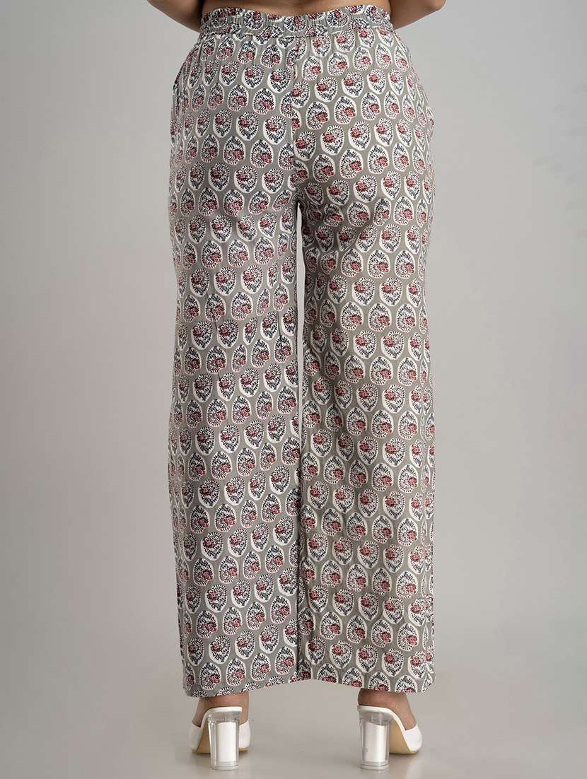 Women Printed Mid Rise Straight Palazzo - 22517871 -  Standard Image - 3