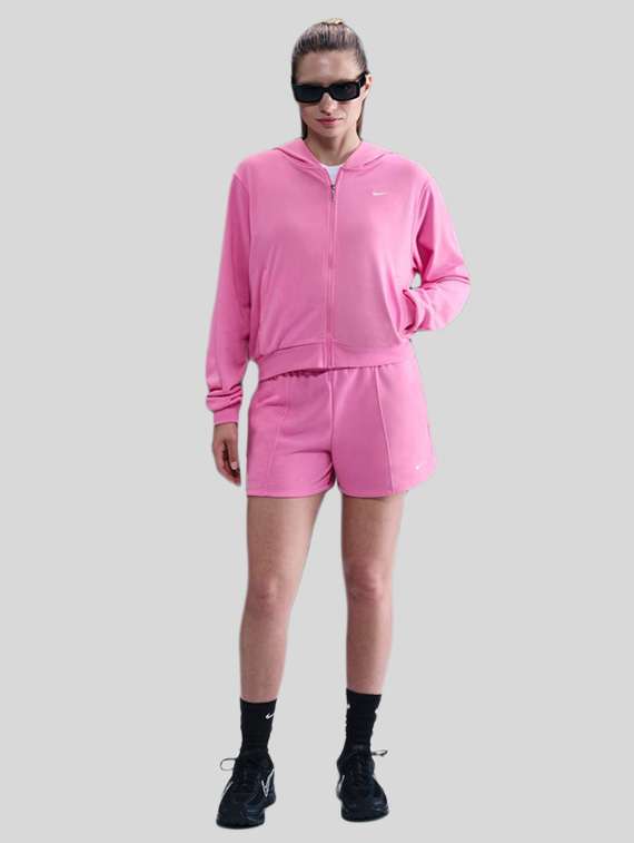 women solid long sleeves hooded sweatshirt - 22517902 -  Standard Image - 3