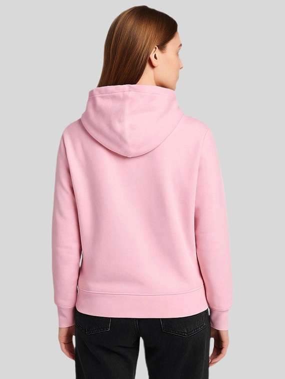 women solid long sleeves hooded sweatshirt - 22517907 -  Standard Image - 3