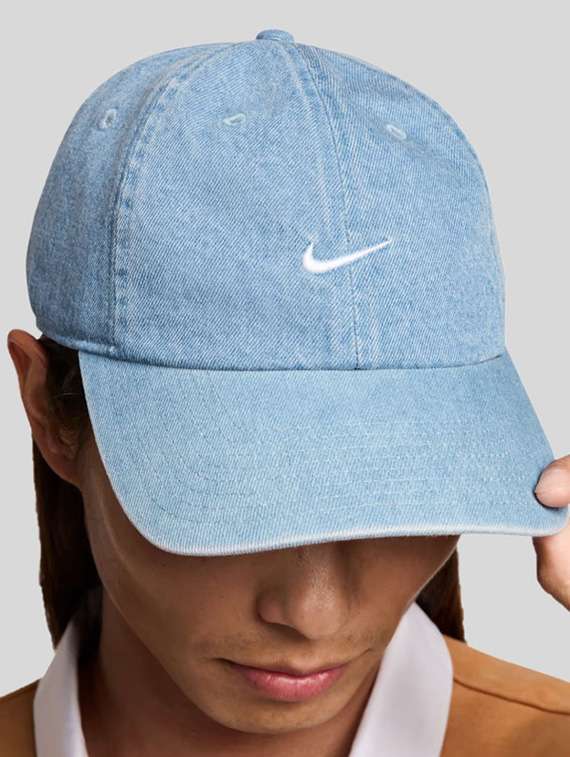 nike club unstructured denim baseball cap
