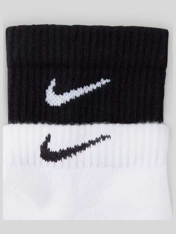 nike everyday plus cushioned ankle socks in white with black trim - 22517919 -  Standard Image - 3
