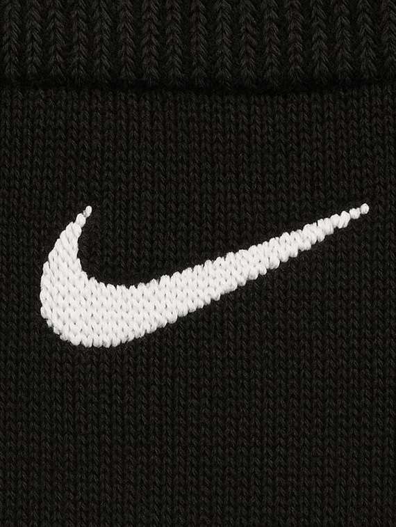 no show black solid socks with white logo - 22517922 -  Standard Image - 3