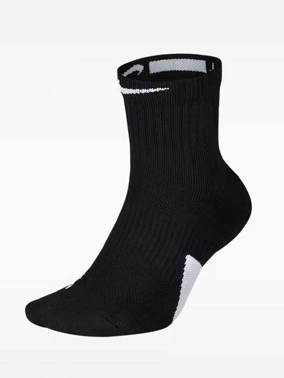 nike elite mid basketball socks in black