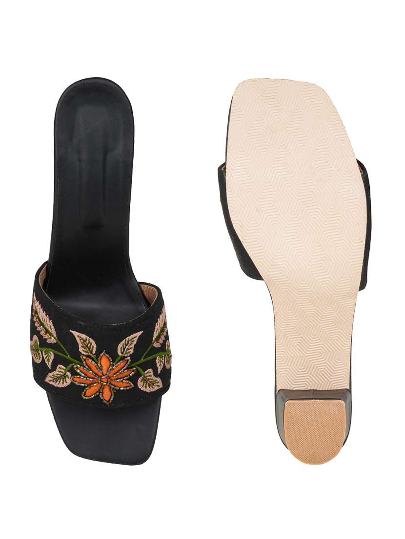 women embroidered slip on open toe sandal - 22518013 -  Standard Image - 5