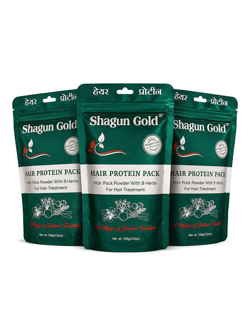 shagun gold  hair protein pack pack of  3 x 100 grams each