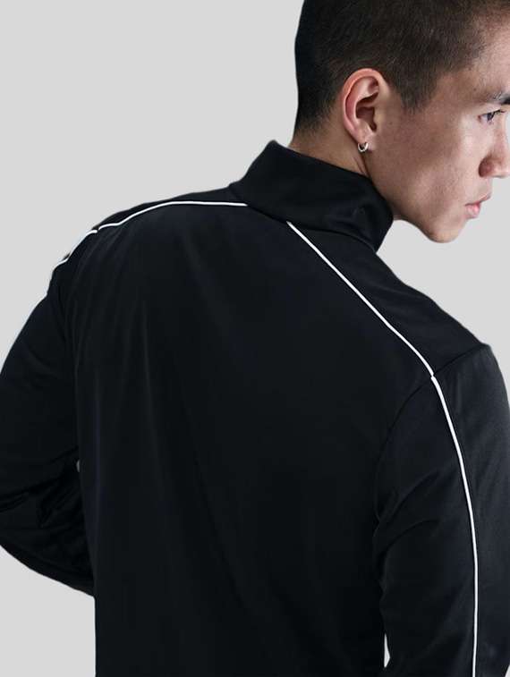 men solid long sleeve full length track suit - 22518105 -  Standard Image - 3
