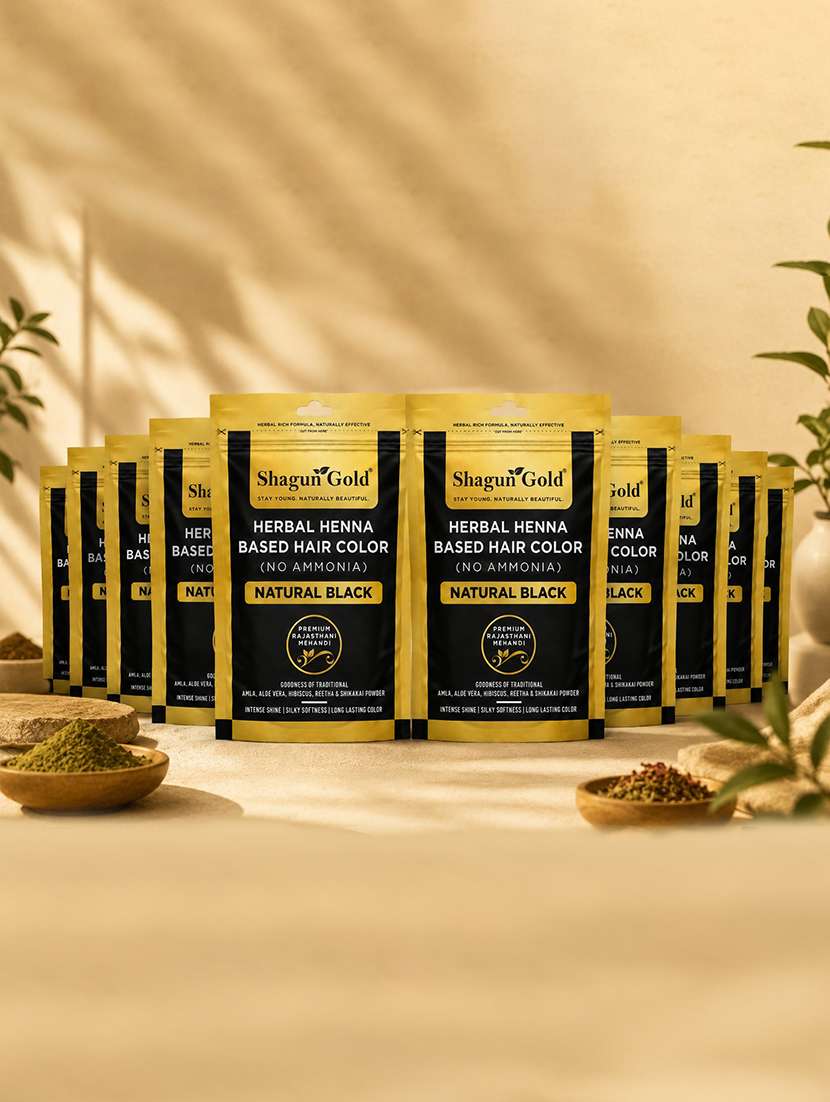 shagungold premium hair colour black 10 x 45 grams