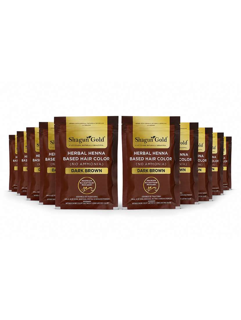shagungold premium hair colour brown 10 x 45 grams