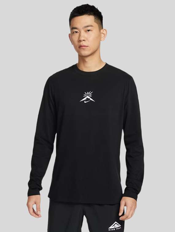 men printed long sleeve sport t-shirt