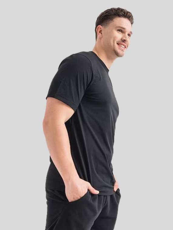 men solid short sleeve regular fit t-shirt - 22518195 -  Standard Image - 3