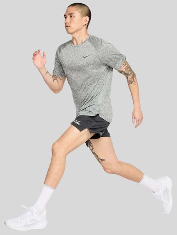 men melange raglan sleeve dry fit t-shirt - 22518217 -  Standard Image - 3