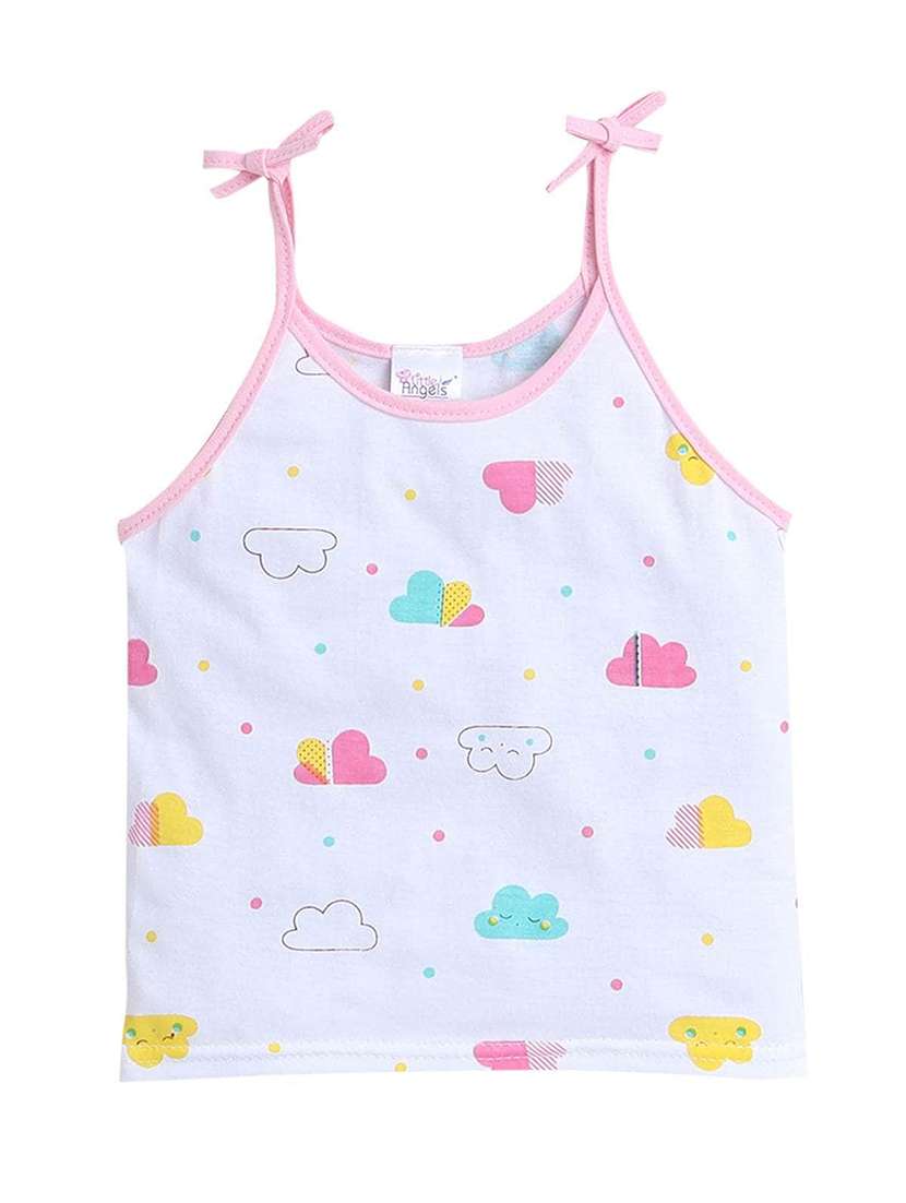 kids pack of 4 printed sleeveless jhabla - 22518281 -  Standard Image - 3