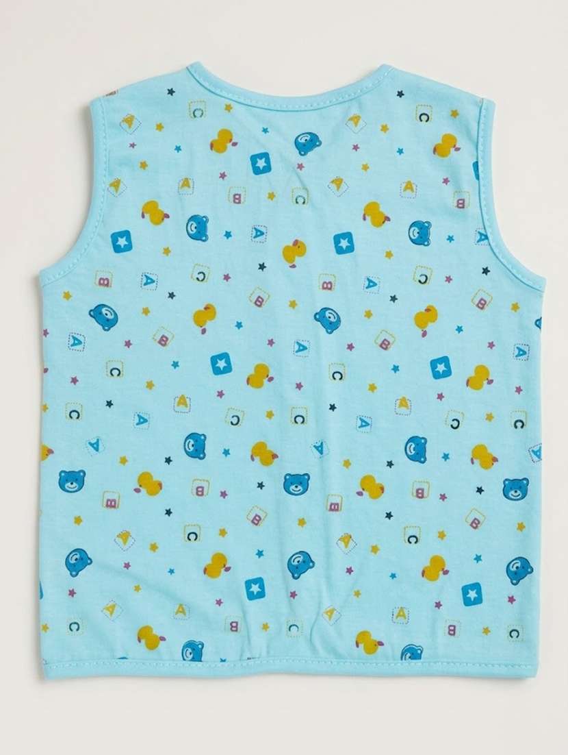 kids pack of 4 printed sleeveless jhabla - 22518285 -  Standard Image - 3