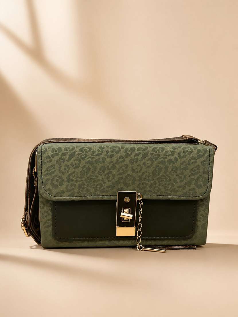 women green printed sling bag - 22518302 -  Standard Image - 3
