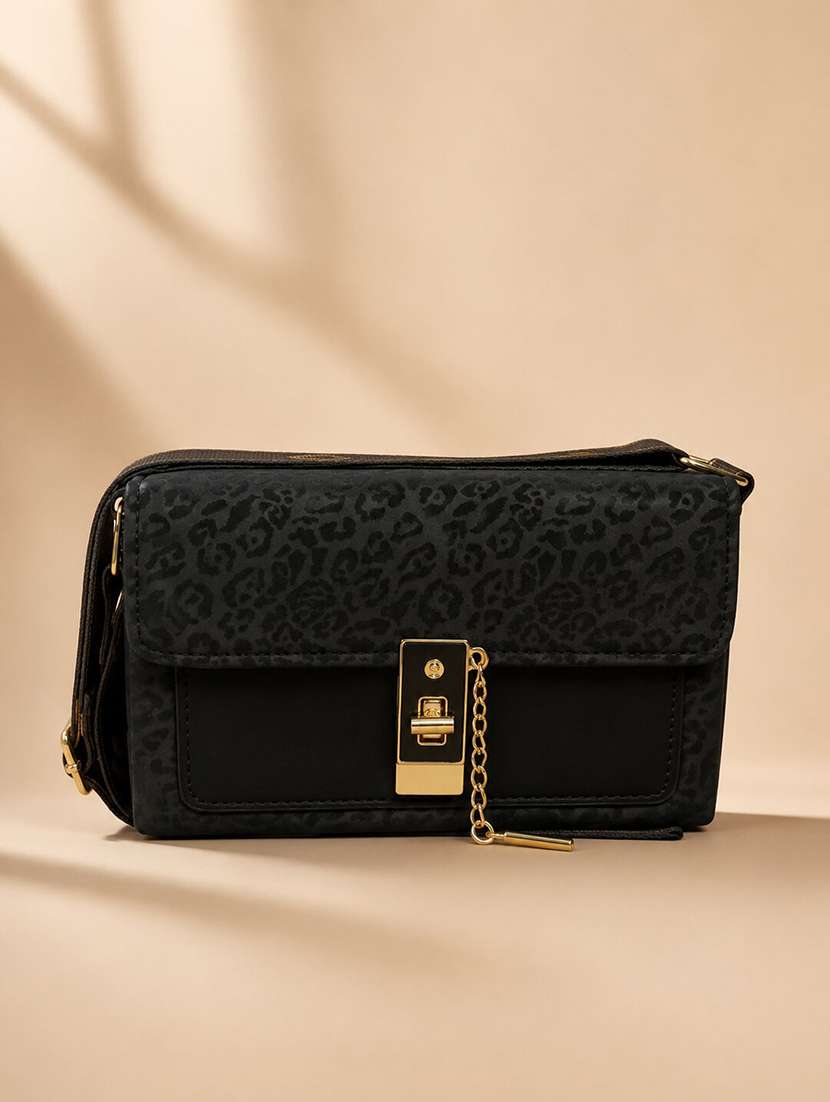 women black printed sling bag - 22518303 -  Standard Image - 3