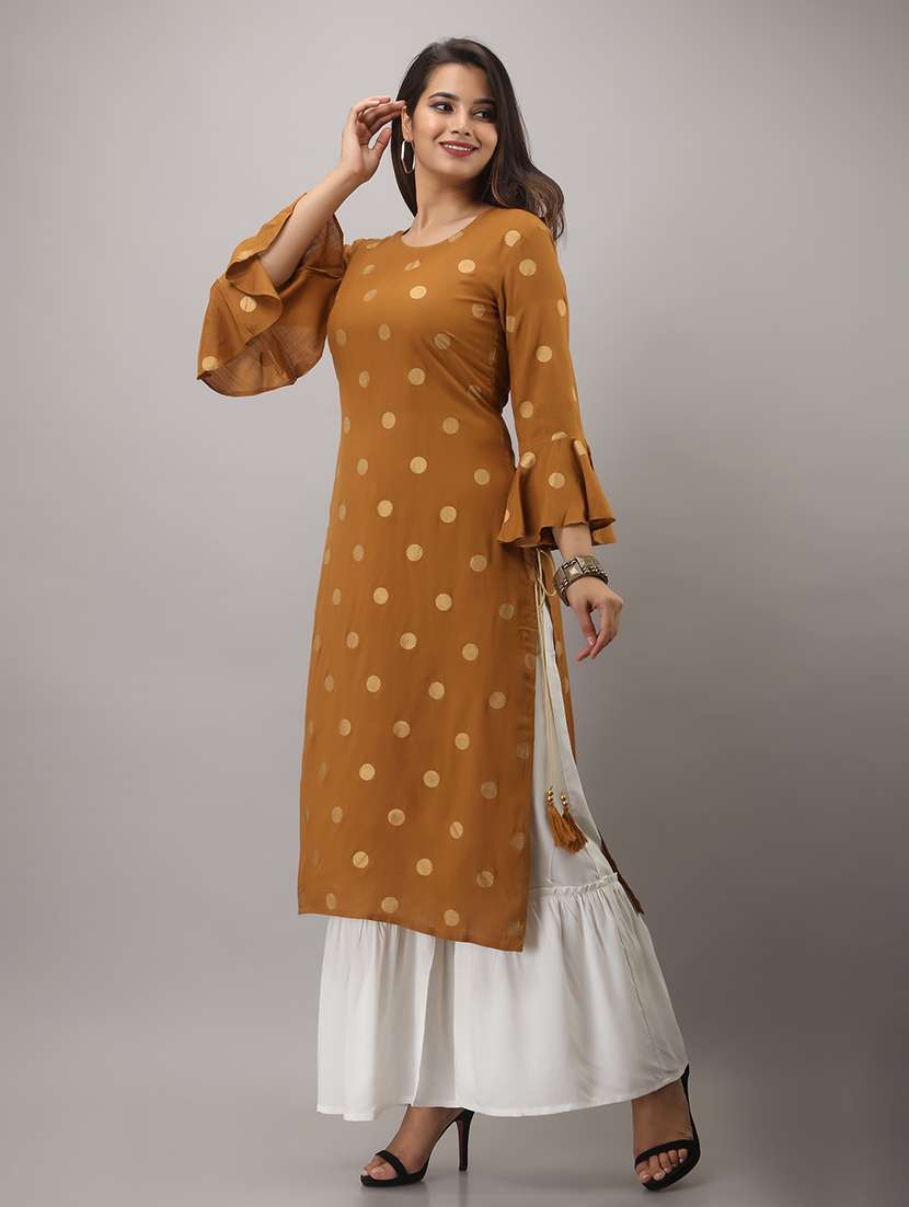 women printed three quarter sleeve kurta sharara set - 22518368 -  Standard Image - 3