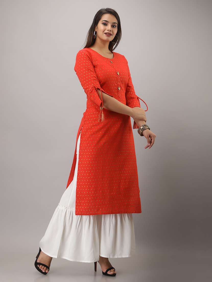 Women Printed Three Quarter Sleeve Kurta Sharara Set - 22518371 -  Standard Image - 3