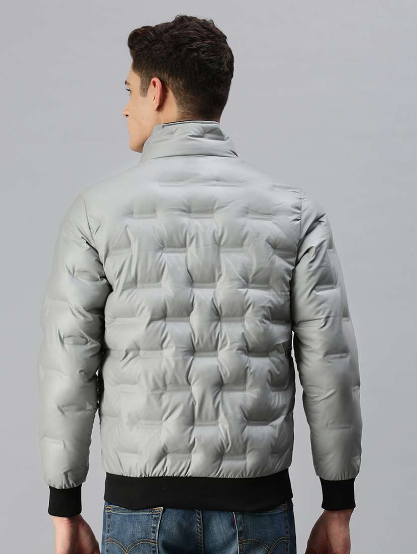 men solid long sleeve insulator puffer jacket - 22518433 -  Standard Image - 3