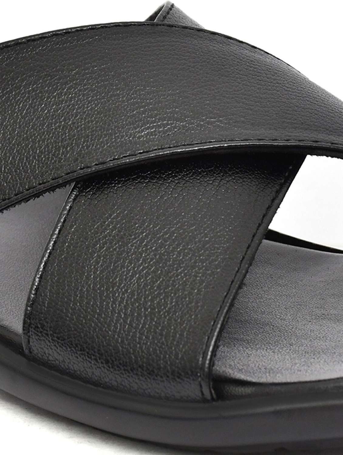 men black slip on sandal - 22518474 -  Standard Image - 3