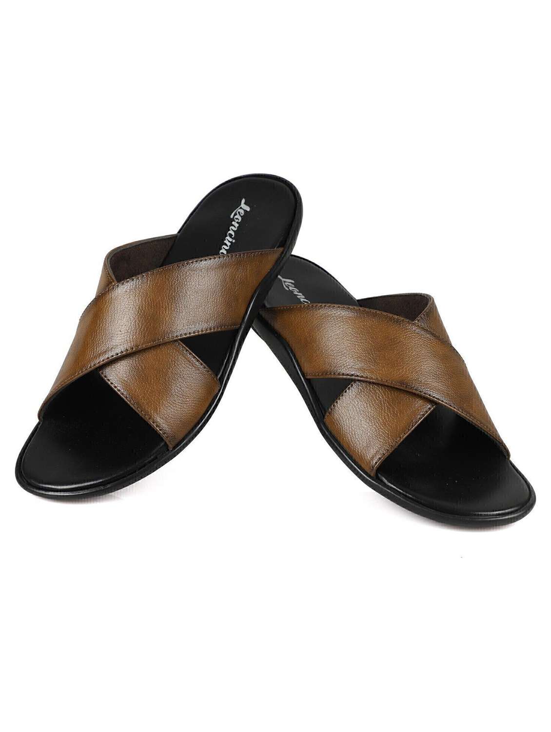 men tan slip on sandal - 22518477 -  Standard Image - 3