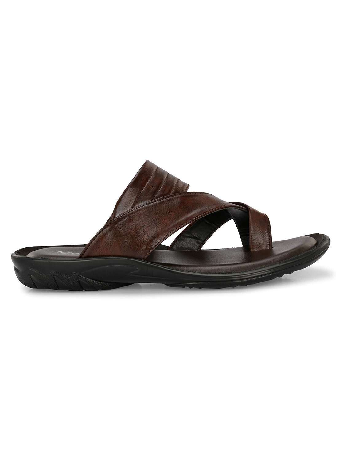 men brown one toe sandal - 22518479 -  Standard Image - 3