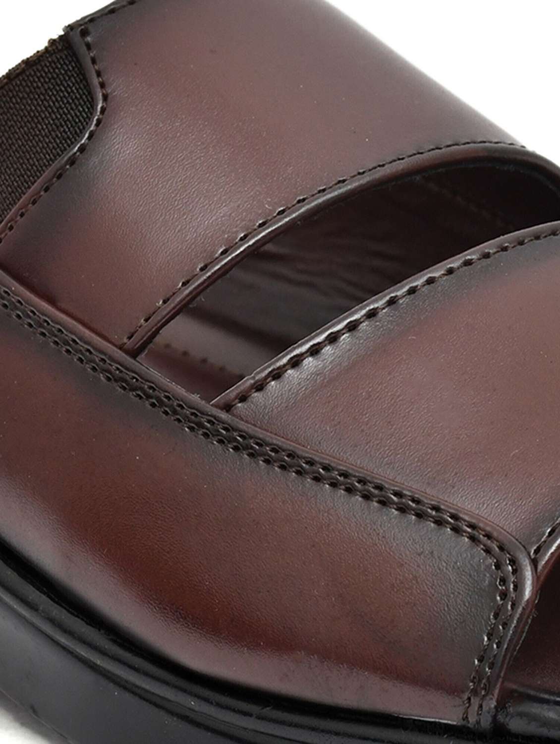 men brown slip on sandal - 22518485 -  Standard Image - 5