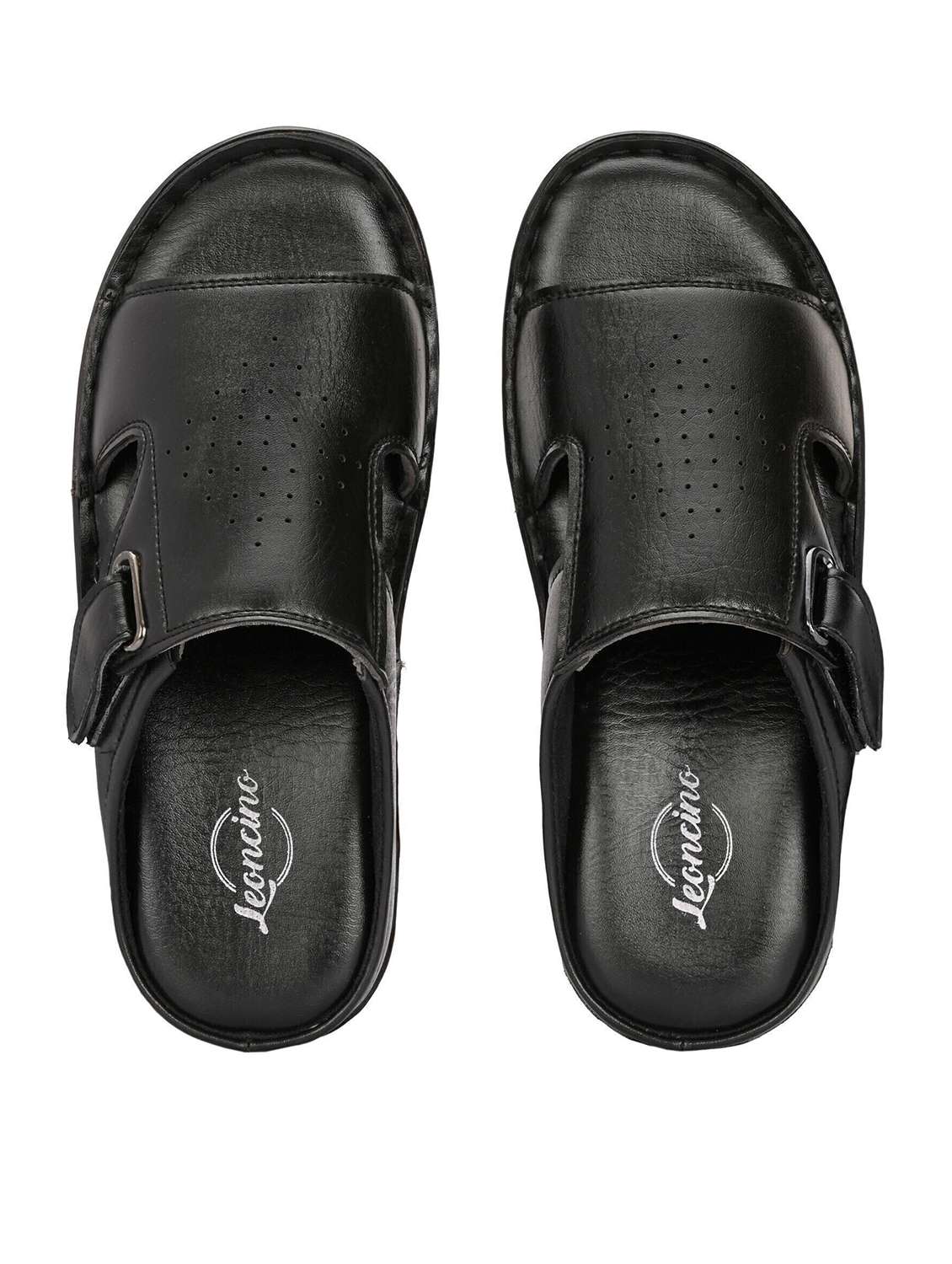 men black slip on sandal - 22518492 -  Standard Image - 3