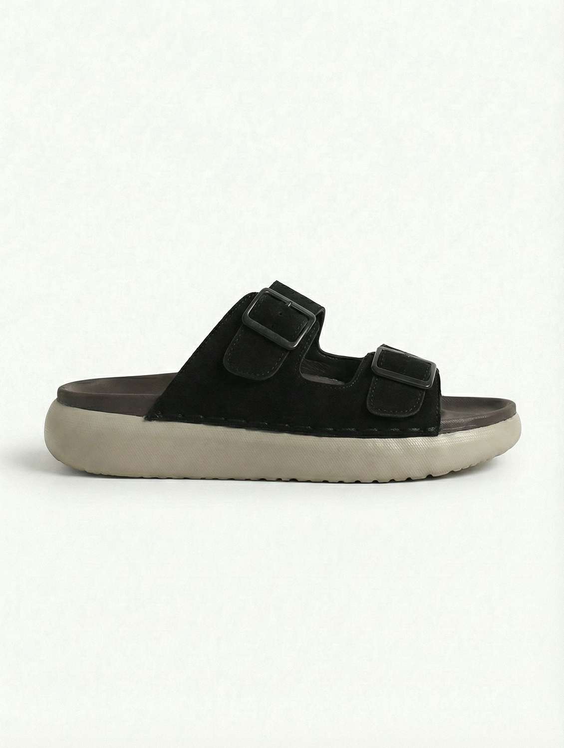 men black slip on sandal - 22518494 -  Standard Image - 3