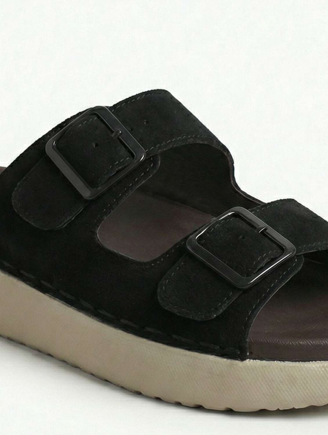 men black slip on sandal - 22518494 -  Standard Image - 5