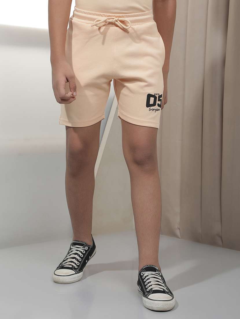 boys placement printed mid rise regular shorts