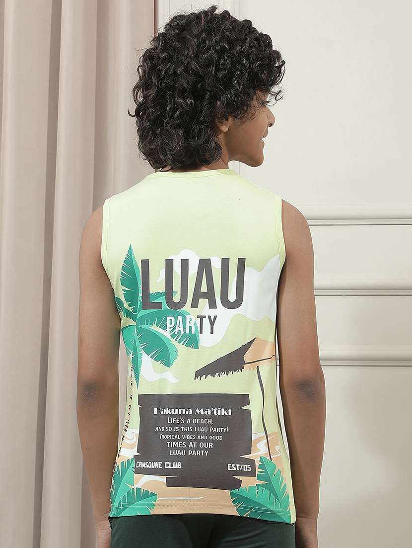 boys printed round neck t-shirt
