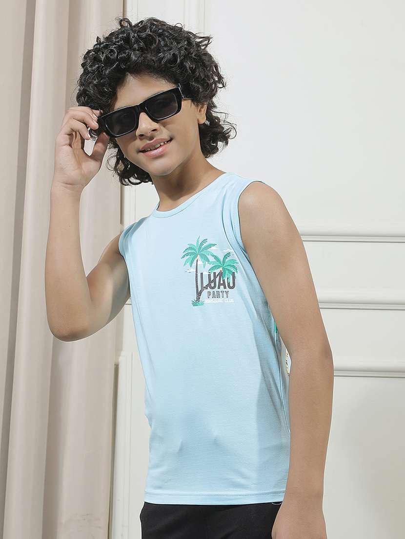 boys printed round neck t-shirt