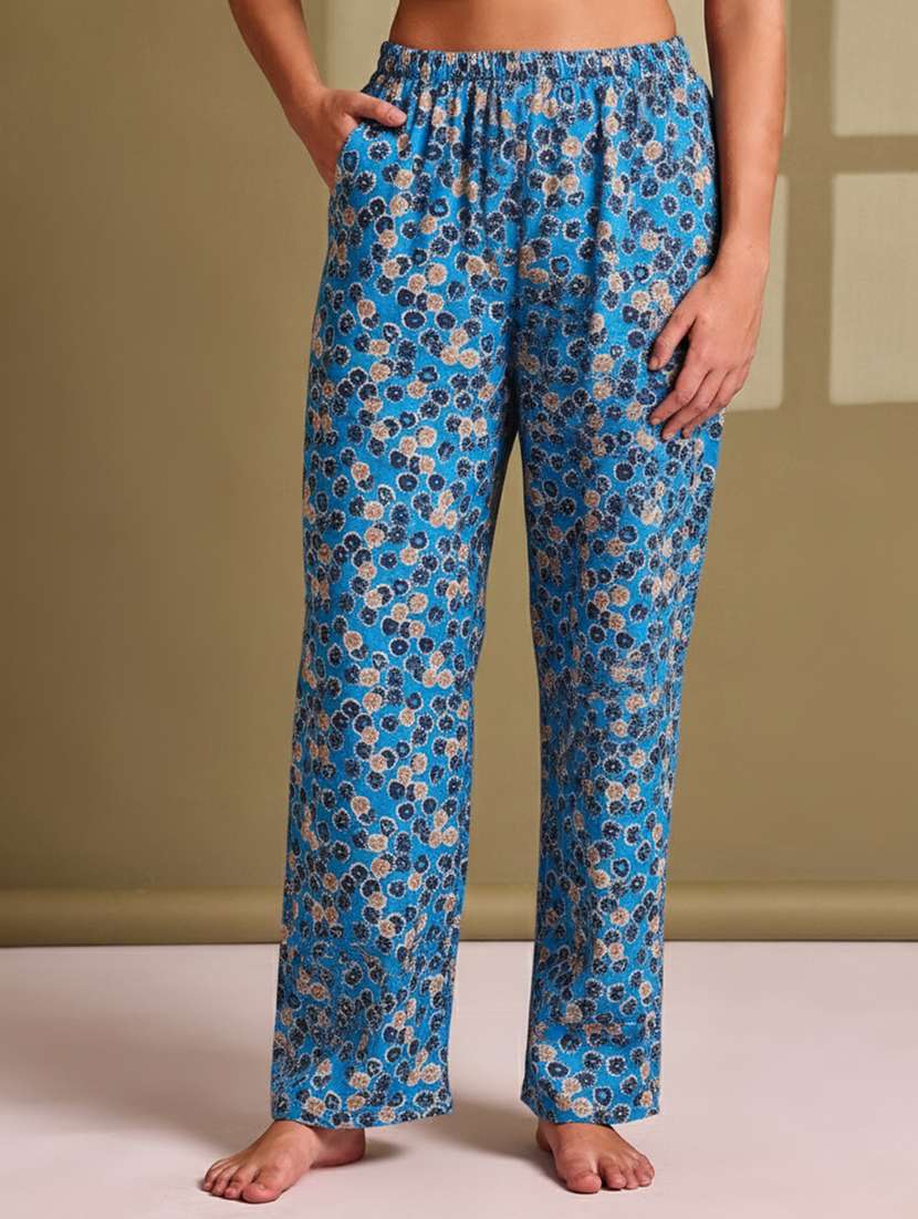 women printed mid rise pajama