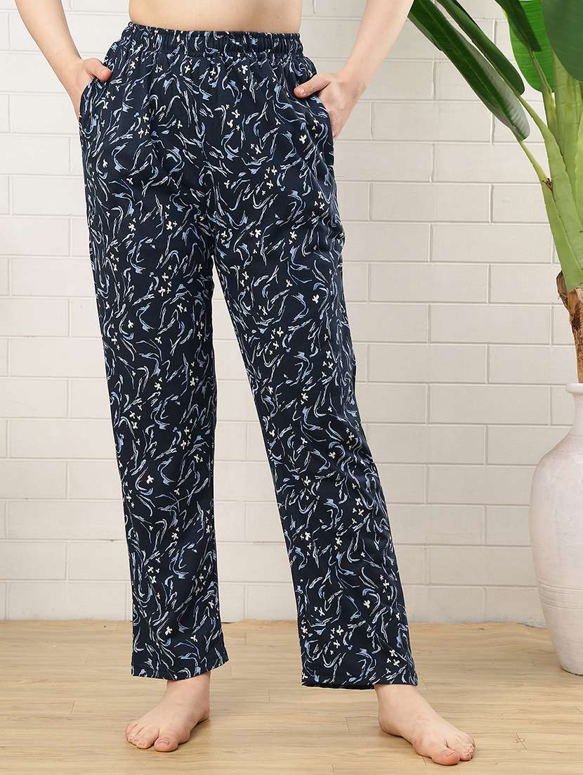 women printed mid rise pajama