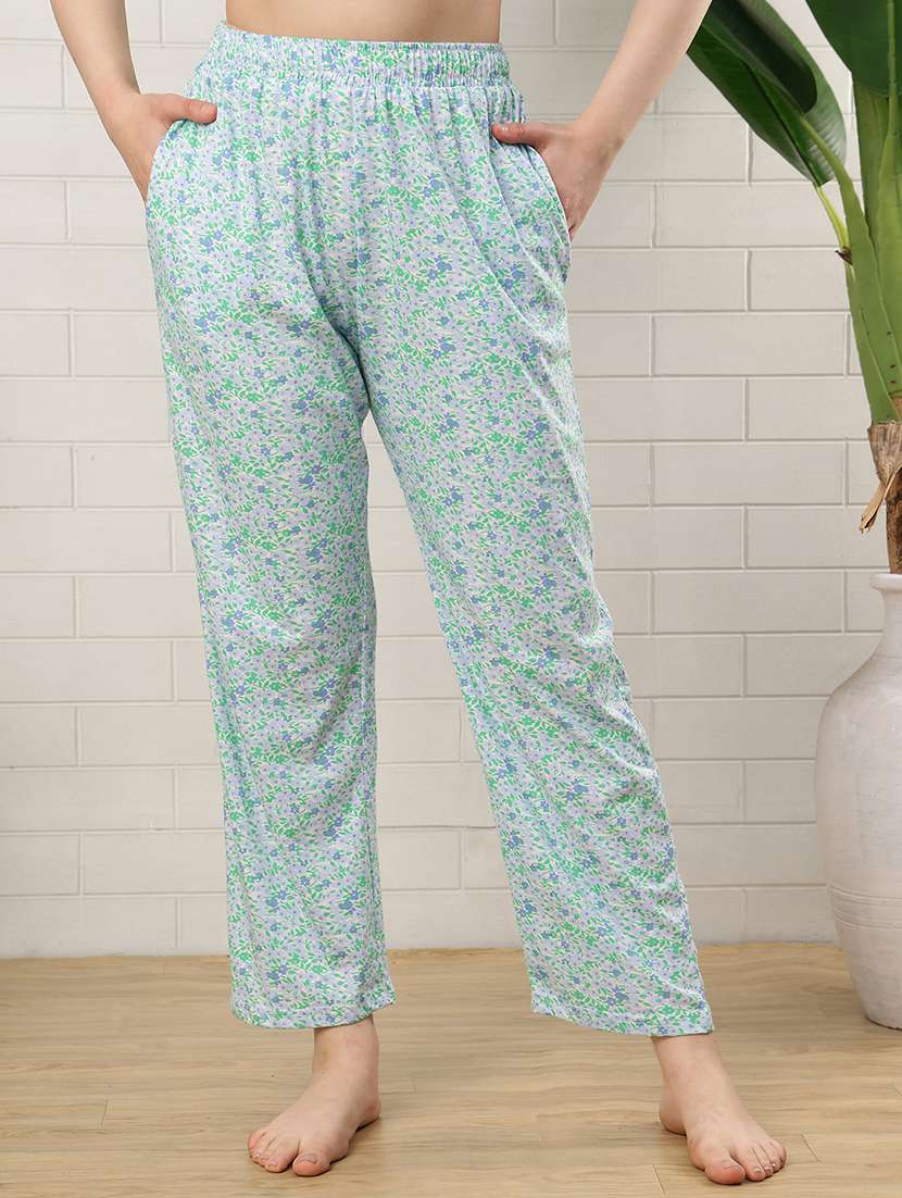 women printed mid rise pajama