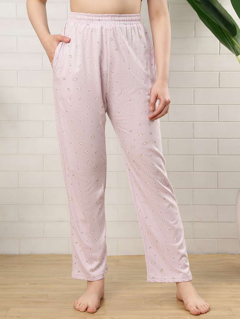 women printed mid rise pajama