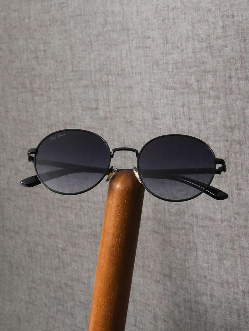 ted smith unisex round gun-purple uv protected sunglasses