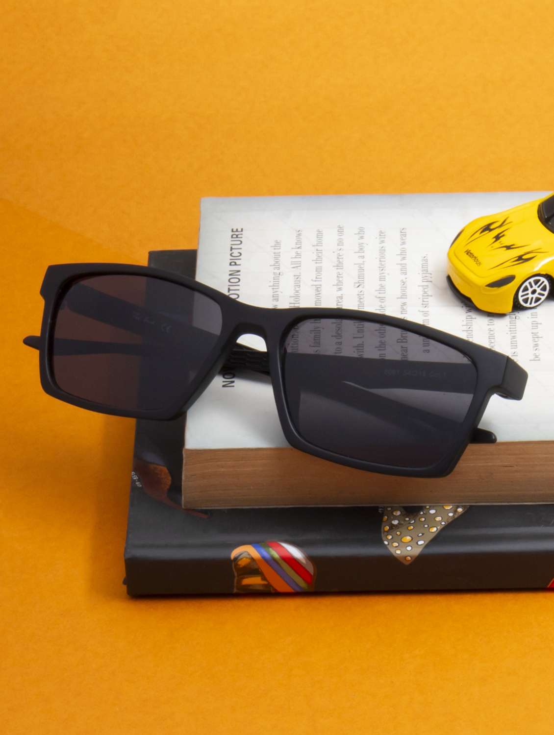 black sports aesthetic mens sunglasses with polarised and uv protected lens