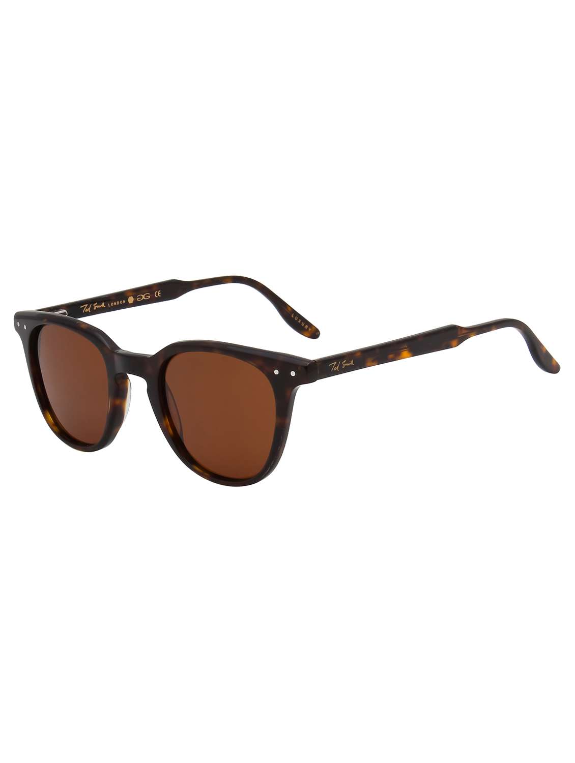 ted smith unisex brown wayfarer luxury acetate sunglasses for with polarised lens - 22519084 -  Standard Image - 3