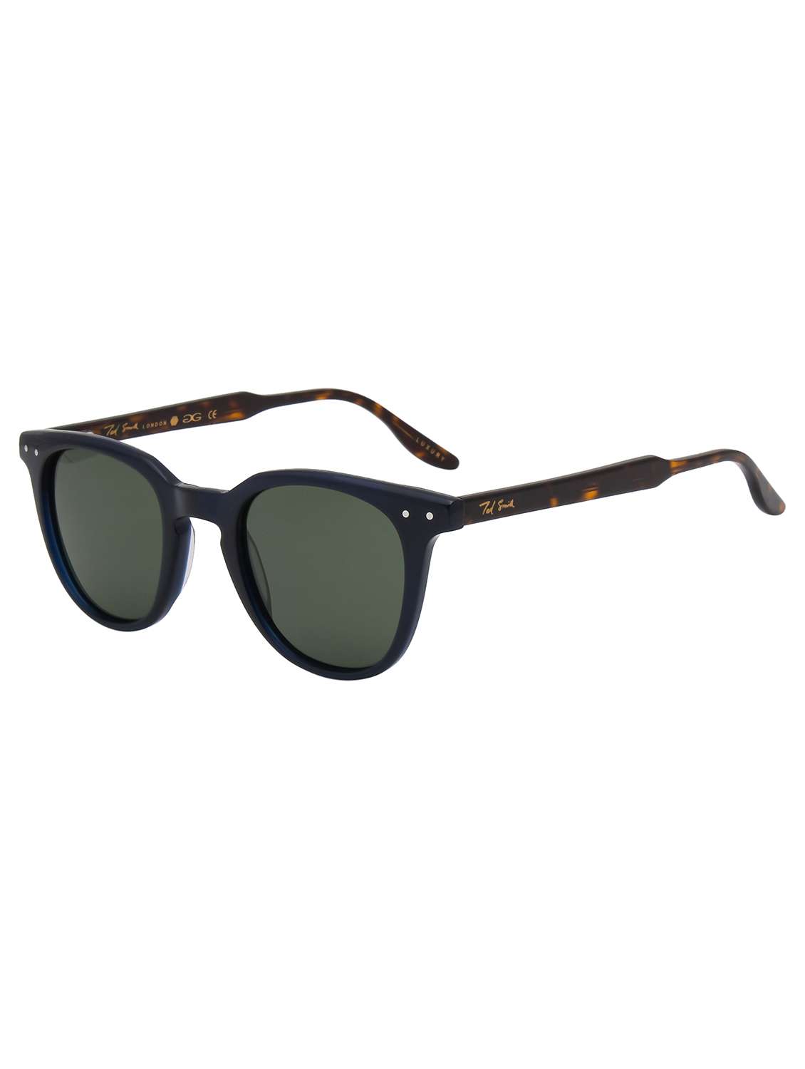ted smith unisex aesthetic black-green wayfarer luxury acetate sunglasses with polarised lens - 22519087 -  Standard Image - 3