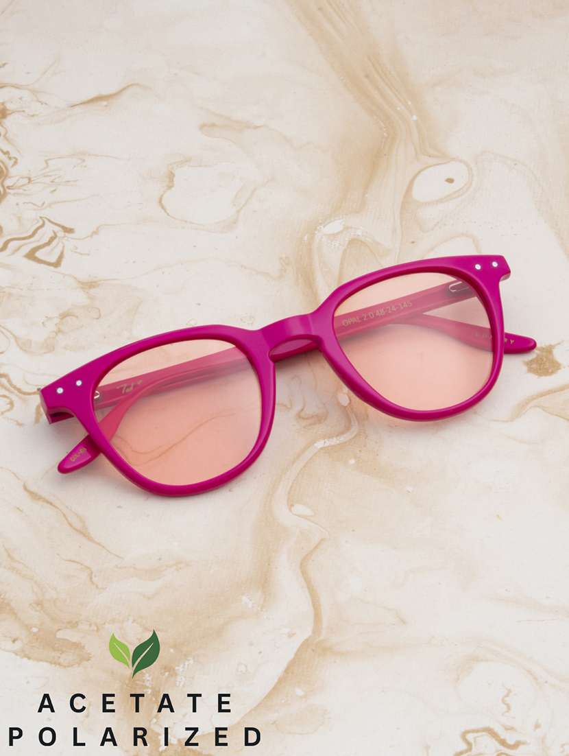 ted smith unisex aesthetic pink wayfarer luxury acetate sunglasses for with polarised lens