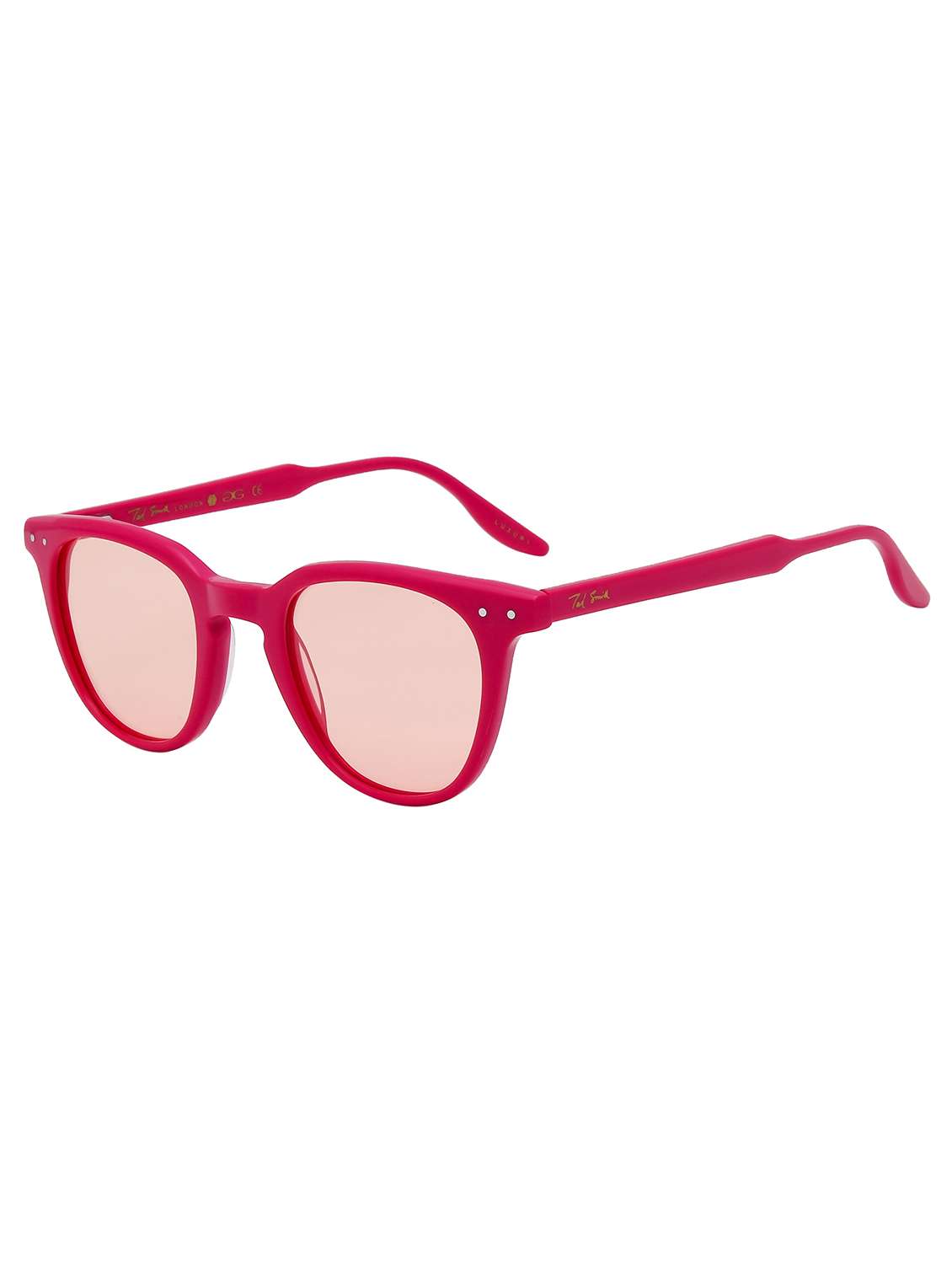 ted smith unisex aesthetic pink wayfarer luxury acetate sunglasses for with polarised lens - 22519088 -  Standard Image - 3