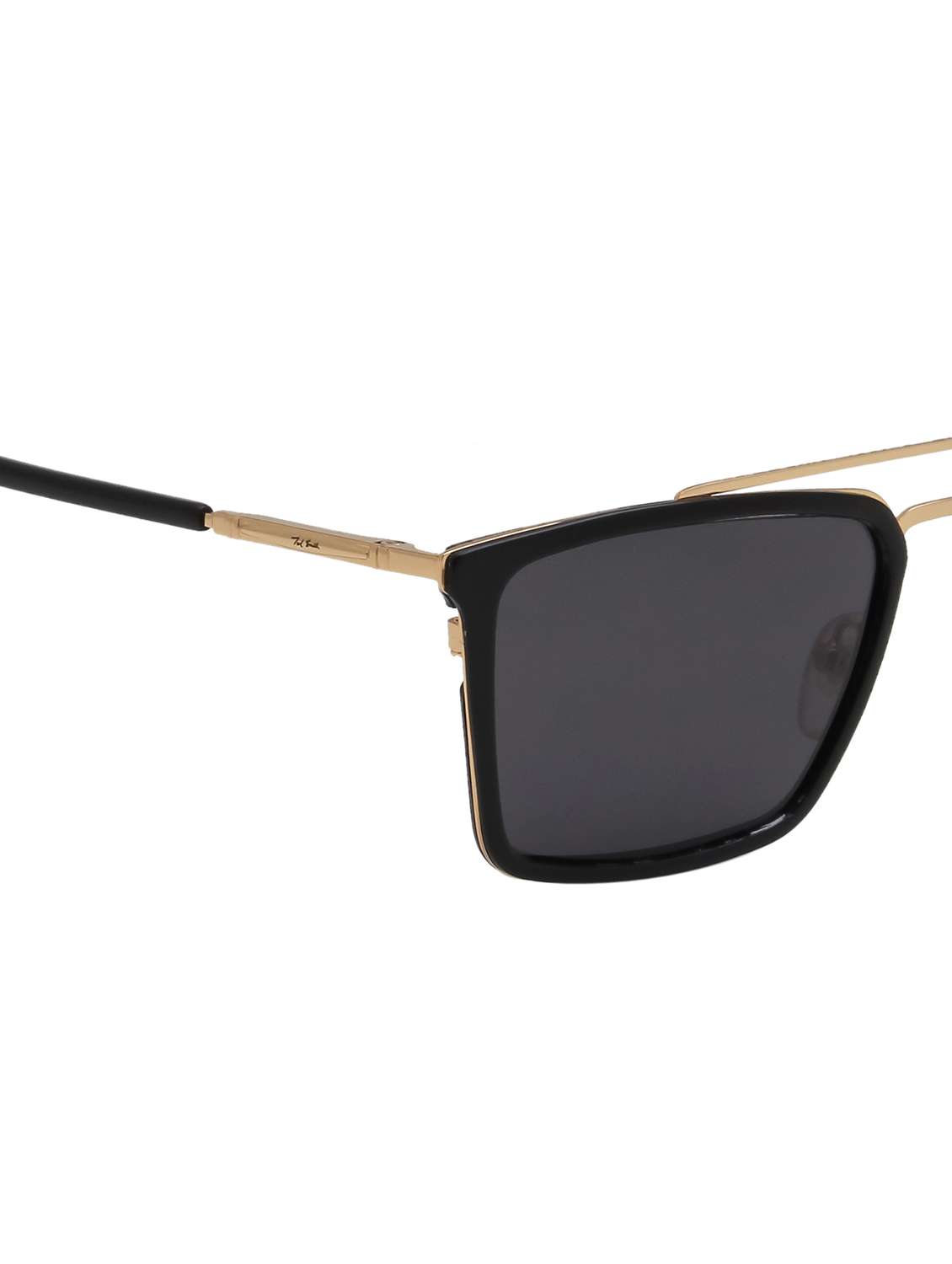 ted smith unisex gold-black square sunglasses with polarised lens - 22519089 -  Standard Image - 5