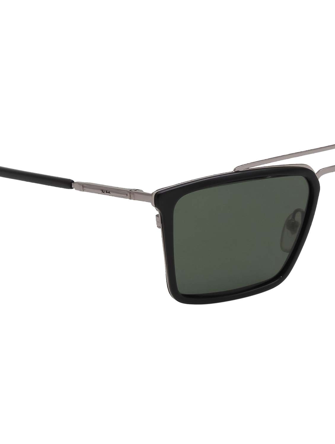 ted smith unisex silver-green square sunglasses with polarised lens - 22519090 -  Standard Image - 5