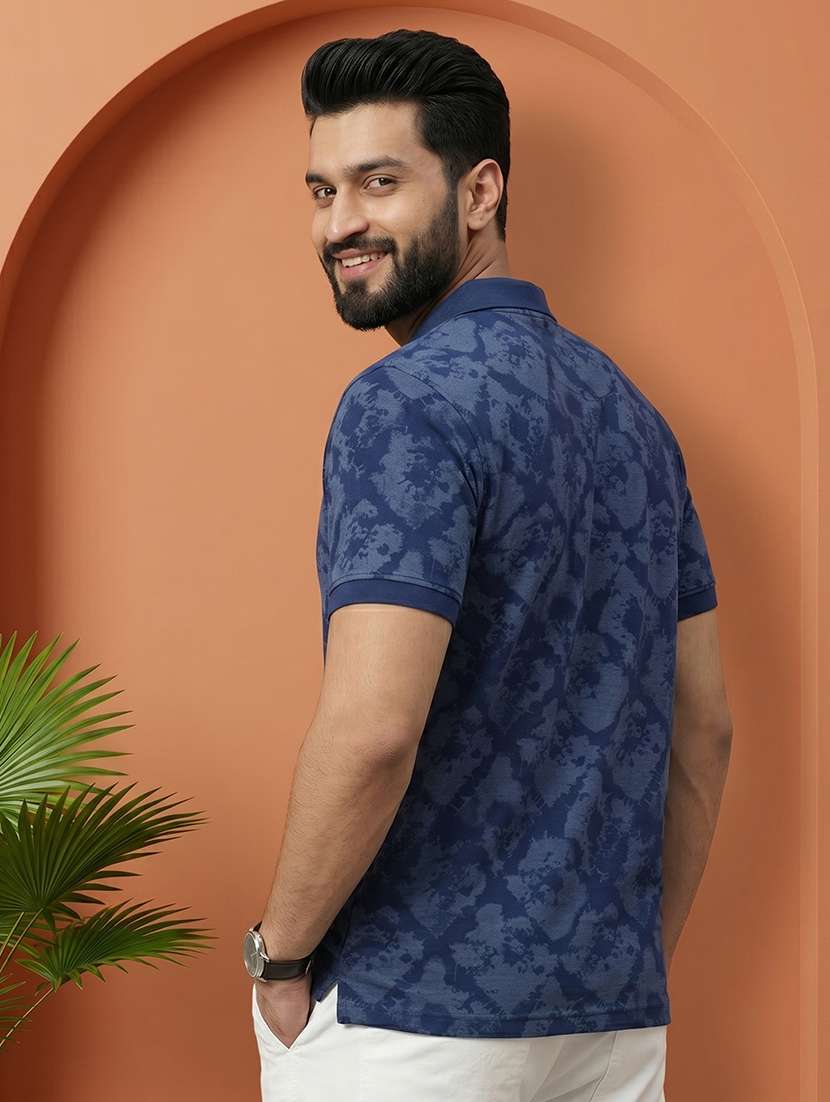 men printed short sleeve regular fit polo t-shirt - 22520667 -  Standard Image - 3