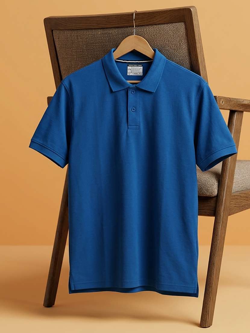 men solid short sleeve regular fit polo t-shirt - 22520670 -  Standard Image - 3
