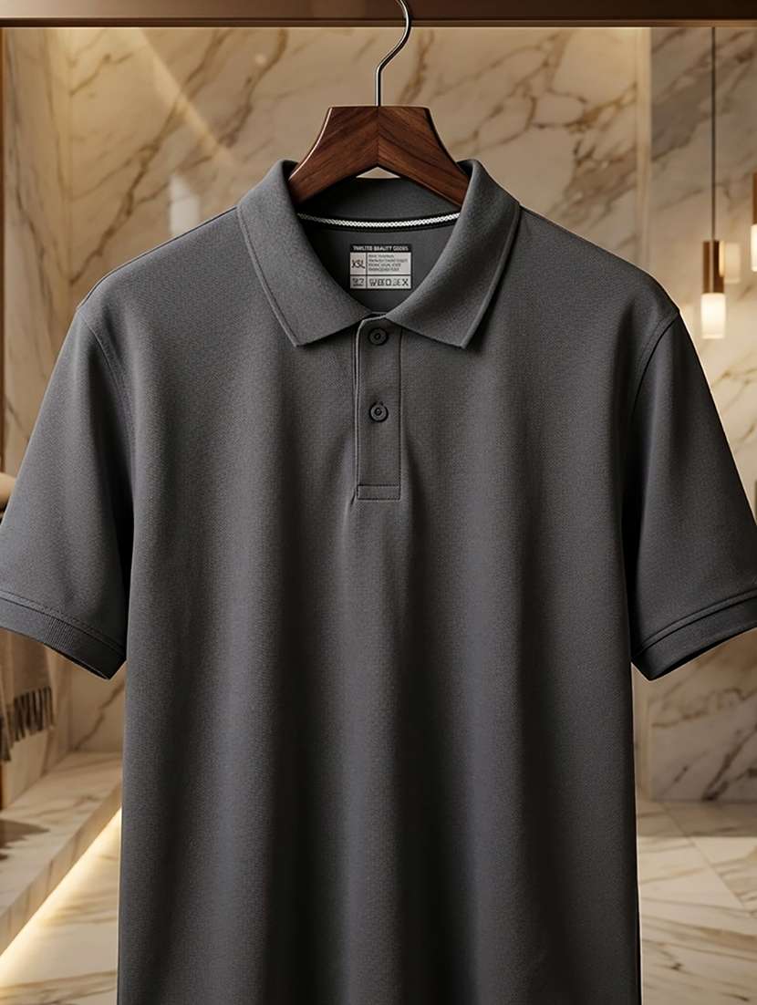 men solid short sleeve regular fit polo t-shirt - 22520671 -  Standard Image - 3