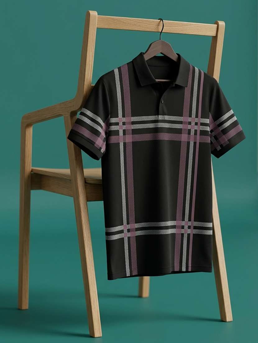 black polyester placement print tshirt - 22520673 -  Standard Image - 3