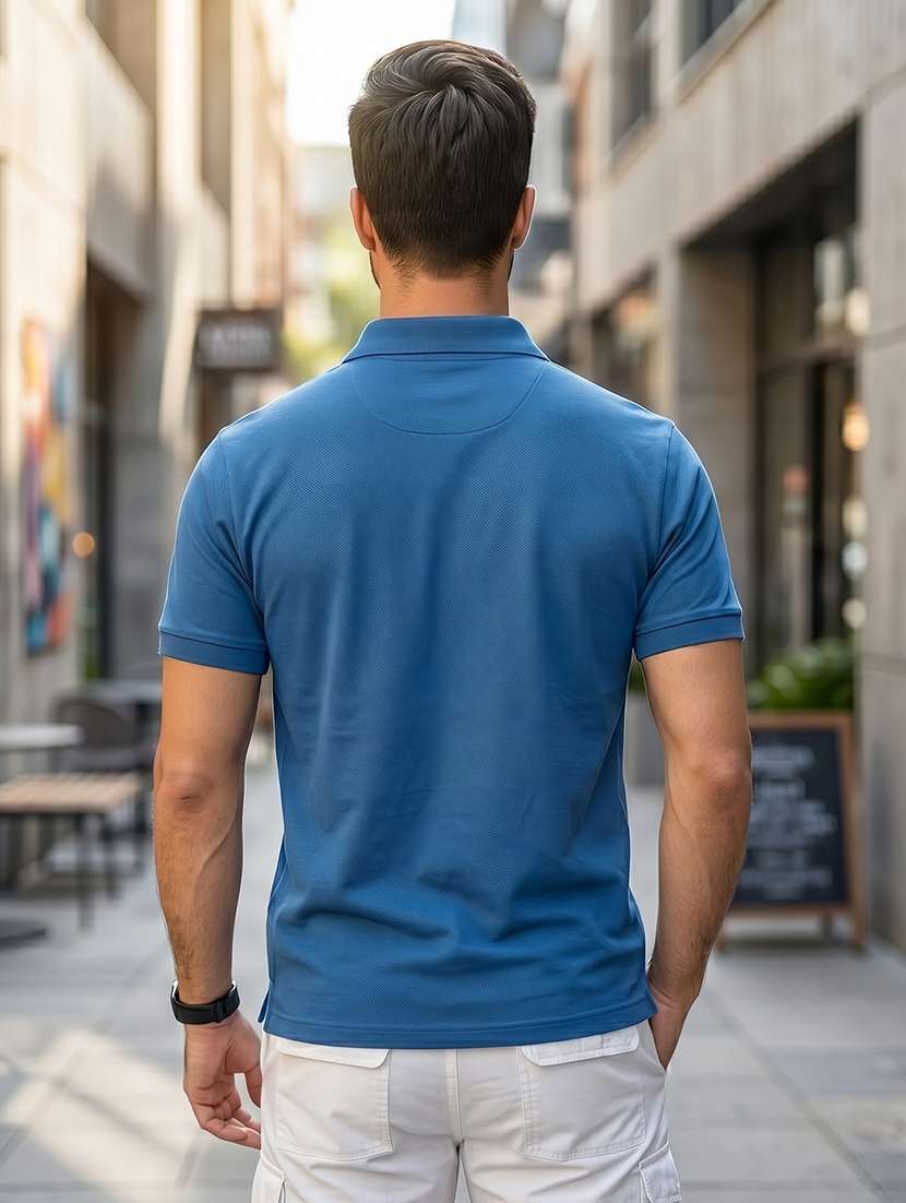 men solid short sleeve regular fit polo t-shirt - 22520682 -  Standard Image - 3