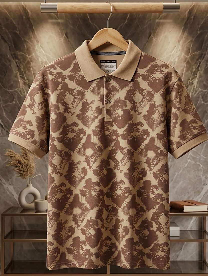women printed short sleeves oversized polo t-shirt - 22520708 -  Standard Image - 3